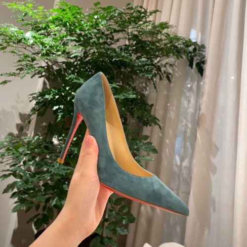 Christian Louboutin Kate Sude Blue Pumps Heel