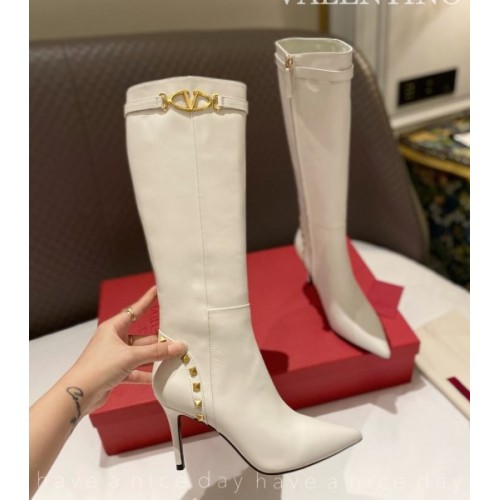 Valentino high white boot