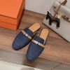 Hermes Oz denim loafers