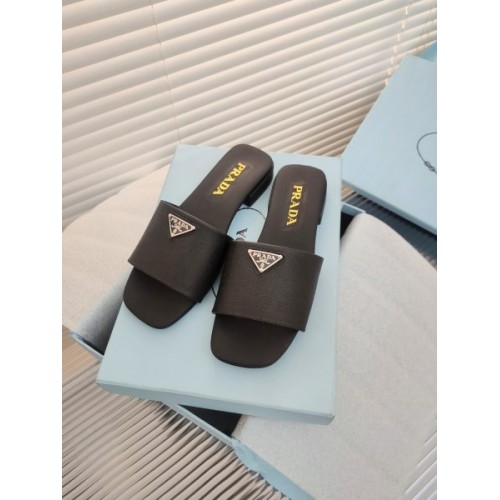 Prada Saffiano leather slides