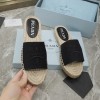 Prada Black Espadrille Slides