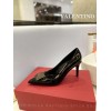 Valentino black patent stud heels 9cm