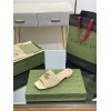 Gucci GG Yellow Canvas Sandals