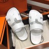 Hermes Chypre all white sandal