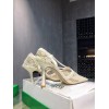 Bottega Veneta white fishnet heels