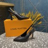 Louis Vuitton slingback black heels