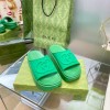 Gucci green flatforms