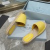 Prada Yellow Espadrille Slides