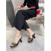 Versace black heeled sandals