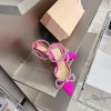 Mach pink velvet heel
