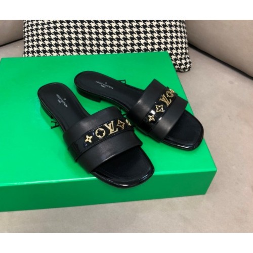 Louis Vuitton Black Slippers