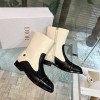Dior Retro Pattern Cut Leather Boots