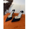 JIMMY CHOO Black Suede Saeda 100 Hotfix Heels