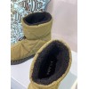 Prada padded nylon green boot