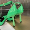 Versace green patent leather heels