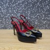Valentino Garavani VLogo Black Slingback Heels 10cm