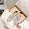 Lora Piana gray suede flats
