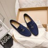 Lora Piana blue suede flats