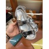 Chanel silver sandals