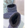 Prada padded nylon sherling blue boot