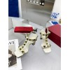Valentino Garavani Roman Stud White Heeled Sandals 9cm
