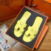 Hermes yellow slippers