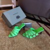 Balenciaga green heeled sandals