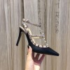 Valentino Black Patent Rockstud high heels 10cm