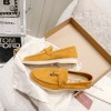 Lora Piana yellow suede flats
