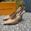 Louis Vuitton slingback beige heels