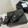 chanel slippers black