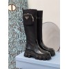 Prada high black patent leather boot