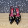 Valentino Garavani VLogo Black Slingback Heels 10cm