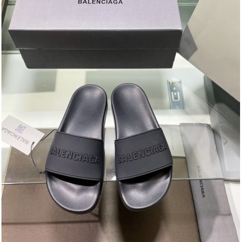 Balenciaga black slippers