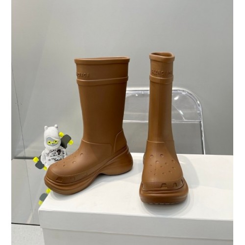 Balenciaga Brown Crocs Boots