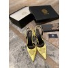 Versace La Medusa sling back yellow heels