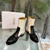 Dior Retro Pattern Cut Leather Boots