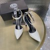 Versace white patent leather heels