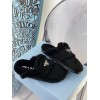 Prada black sherling flats
