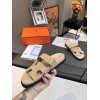 Hermes Chypre beige suede sandal