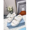 Prada Terry Cloth Pink/ Blue/ White/ Black Sandals