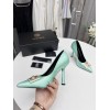 Versace Medusa blue pumps