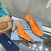 Prada orange slingback 70mm heels