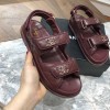 Chanel red sandals