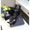 YSL black leather high boots