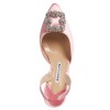 Manolo Blahnik Pink Satin slingback heels