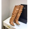 YSL brown high boots