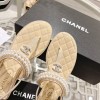 Chanel pearl beige sandals