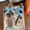 Hermes denim slippers