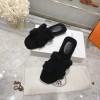 Hermes black slippers